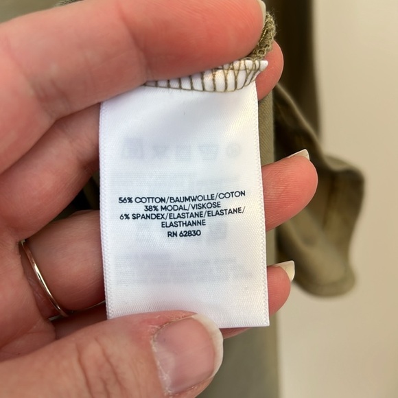 Lands End Womens Long Sleeve A-line Tunic Button‎ Up Top Sunwashed Olive Medium - Picture 10 of 16